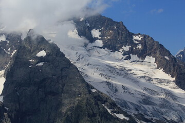 snow covered mountains