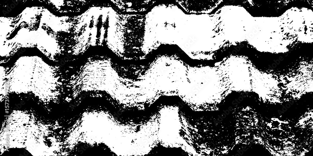 Poster grunge texture of stacked corrugated tile with alternating lines for overlay and design