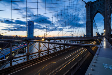 View of Manhattan from the Brooklyn Bridge New York City NYC