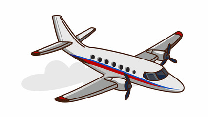 realistic a sketch of a plain travelling 