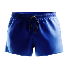 Blue denim shorts isolated on white background
