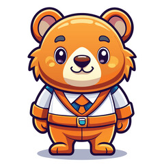 Obraz premium Cartoon bear wearing a suit