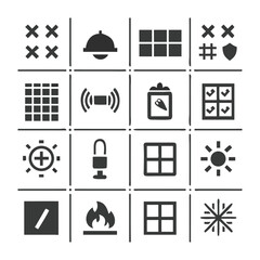 Collection of minimalist icon set featuring varied concepts and design elements
