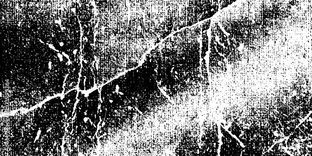 Poster distressed torn canvas texture with frayed weave threads for grunge effect design