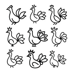 peacock feathers pattern, peacock icon