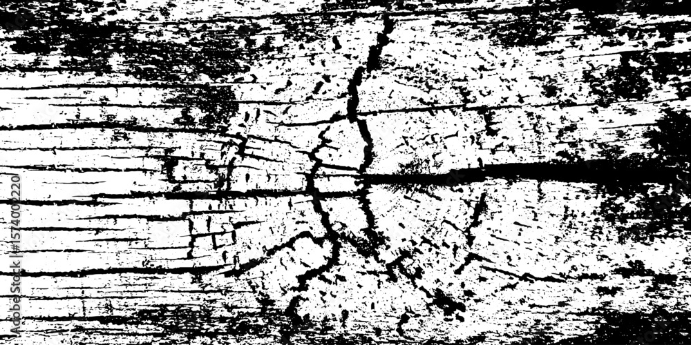 Aufkleber weathered driftwood log with cross grain and barnacles texture for rustic design