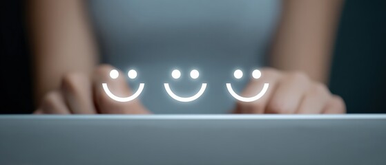 User engagement with positive feedback symbols digital workspace graphic design modern environment close-up digital interaction