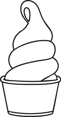 vector illustration of a Soft Ice Cream