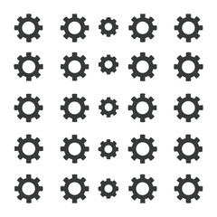 Simple and clean pattern of gears for engineering technical backgrounds and designs