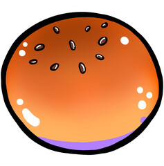 팥빵 그래픽 일러스트