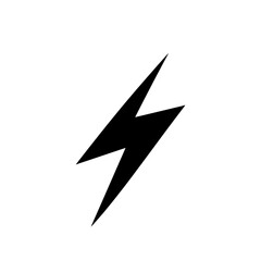 Lightning Bolt Icon: A simple, bold black and white vector illustration of a lightning bolt, perfect for design projects needing a dynamic and energetic symbol.