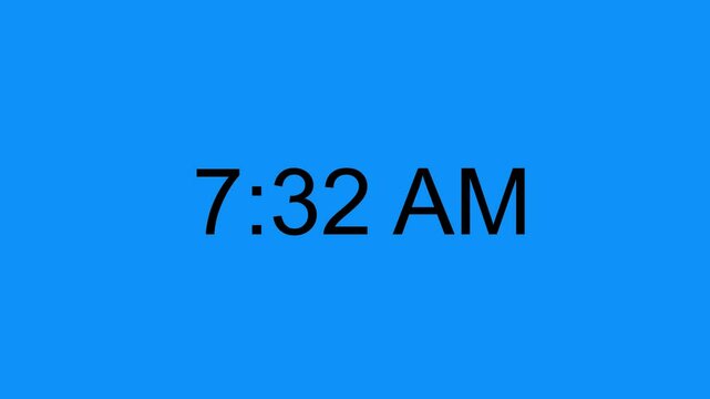 24-Hour Clock Time Lapse Animation &ndash; Fast Motion Day to Night Transition from 12 AM to 12 PM &ndash; Seamless 24-Second Loop &ndash; Conceptual Time Flow, Daily Routine, Sunrise to Noon &ndash; Minimal Style.