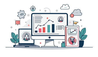 Obraz premium Promotion Mix icon collection set. Containing design marketing, concept, business, promotion, sale, advertisingMarketing concept. Business promotion, communication with customer and product advertisin