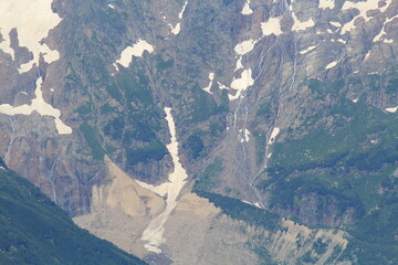 snow covered mountains