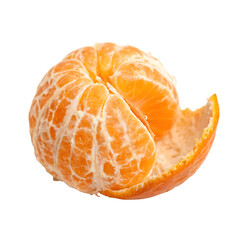 A spiral-shaped single orange peel twist used for flavoring cocktails and desserts isolated on a transparent background png