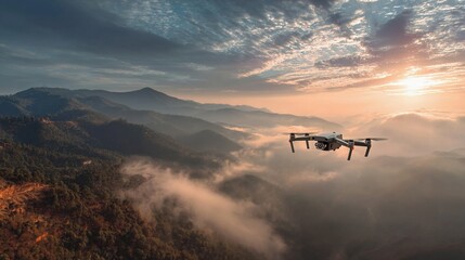 Drone Flight Over Majestic Mountains/雄大な山々を飛ぶドローン5