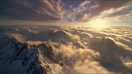 Drone Flight Over Majestic Mountains/雄大な山々を飛ぶドローン8