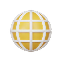 Web 3D icon isolated on transparent background, 3D render