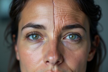 Evolution of the Forehead: A Time-Lapse Study Enhanced with Futuristic Visual Effects