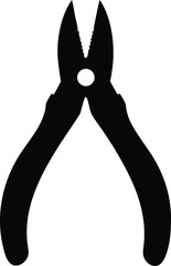 plier silhouette vector icon