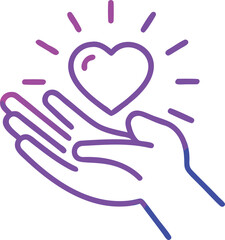 Obraz premium Elegant line art illustration of a human hand gently cupping something showcasing delicate detail and minimalist design for creative projects