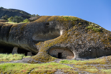 The cave in the Meteora mountains