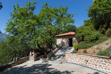 Public toilet on the way to one of the monasteries of Meteora, Greece
