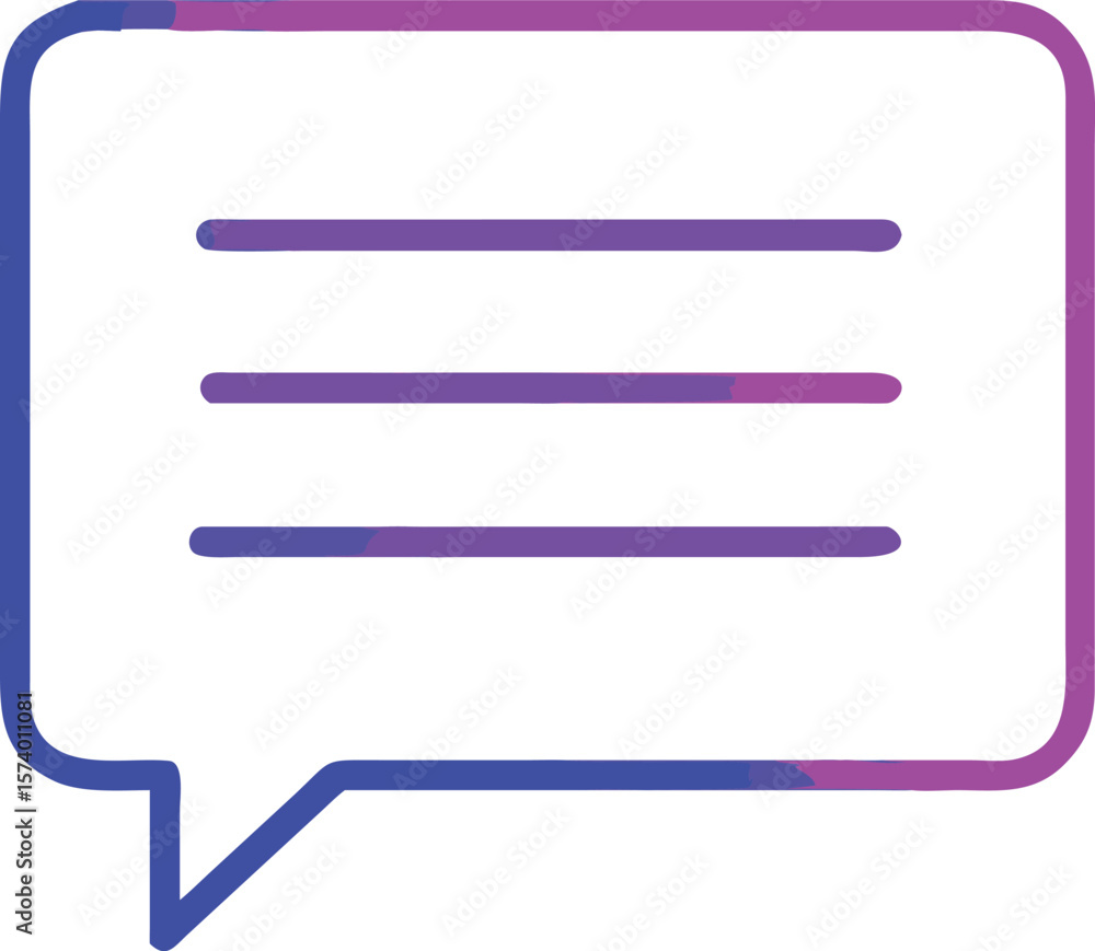 Aufkleber versatile vector graphic of a clean modern speech bubble with a tail ideal for communication dialogu