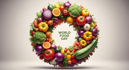 Celebrate World Food Day with a Vibrant Harvest Wreath of Fresh Produce