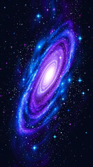 Dreamy Starry Sky Background for Mobile