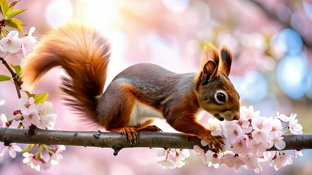 Soft focus squirrel image