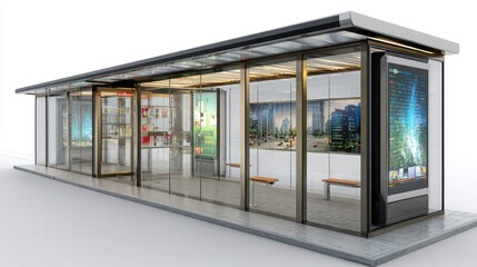 Modern digital bus shelter design