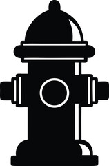 fire hydrant silhouette vector illustration