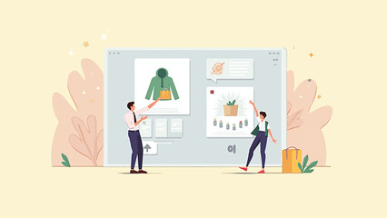 Creative flat design for web banner, marketing material, business presentation, online advertising.vWebsite construction, web design concept illustration in flat style. People working on website.