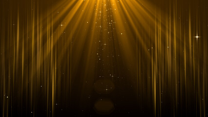 Glittering Curtains Particles Gold Awards Trailer Titles Cinematic Openers Luxury Intro Background