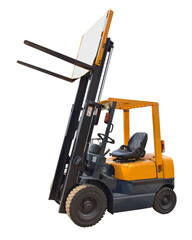 forklift truck isolated on white background. This has clipping path.