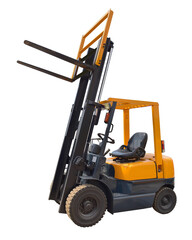 forklift truck isolated on white background. This has clipping path.