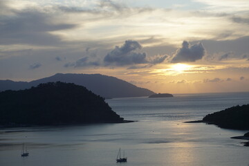 sunset over the sea