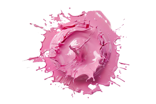 Pink Paint Splash on a transparent background