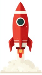 Rocket Firework Minimalist Vector Design