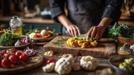Halal food cooked in the kitchen