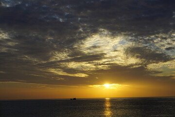 sunset over the ocean
