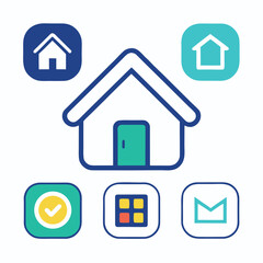 Multi-Style Home Icon Set &ndash; Filled, Outline, Flat & Rounded for iOS/Android
