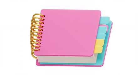 Stack of pastel colored notebooks