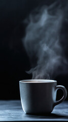 Hot Coffee Steam Still Life.