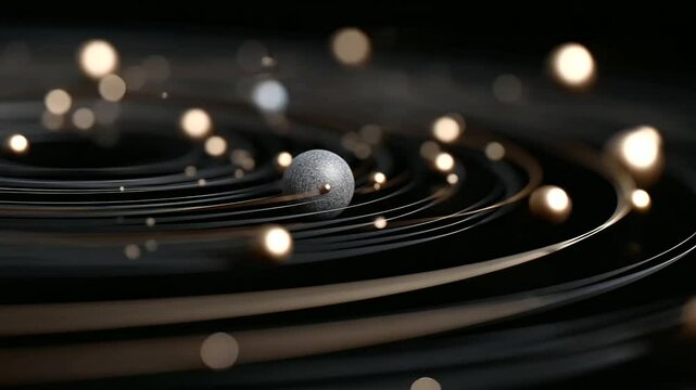 1_Animated Solar System Model with Orbit Lines and Soft Shimmer