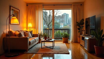 Naklejka premium Living room fans, dehumidifier, water damage, structural drying, vector illustration, created with generative ai