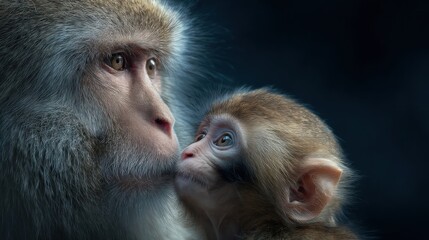 Grooming Time: A monkey Bond with Mama