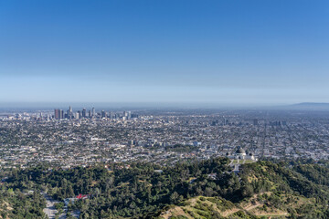 Mount Hollywood Trail, Griffith Park, Los Angeles, California. Santa Monica Mountains. Griffith Observatory