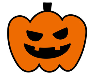 ハロウィンモチーフのポップで可愛いイラスト ジャックオーランタン ベクター
